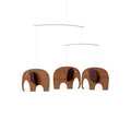 Baby Elephants 3 Hanging Nursery Mobile - 25 Inches - Wood - Handmade in Denmark by Flensted