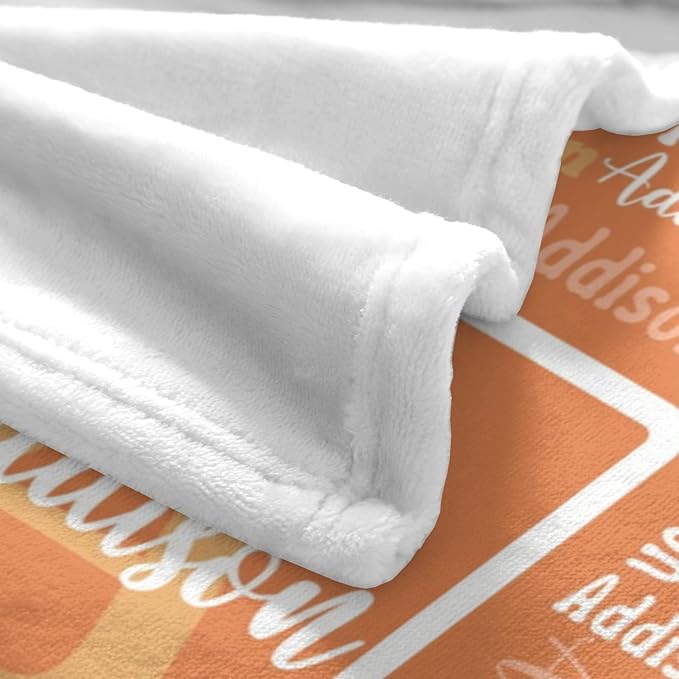 Dr.TOUGH Name Blanket Personalized Blanket for Adult Kids Flannel Customized Personalized Blankets and Throws