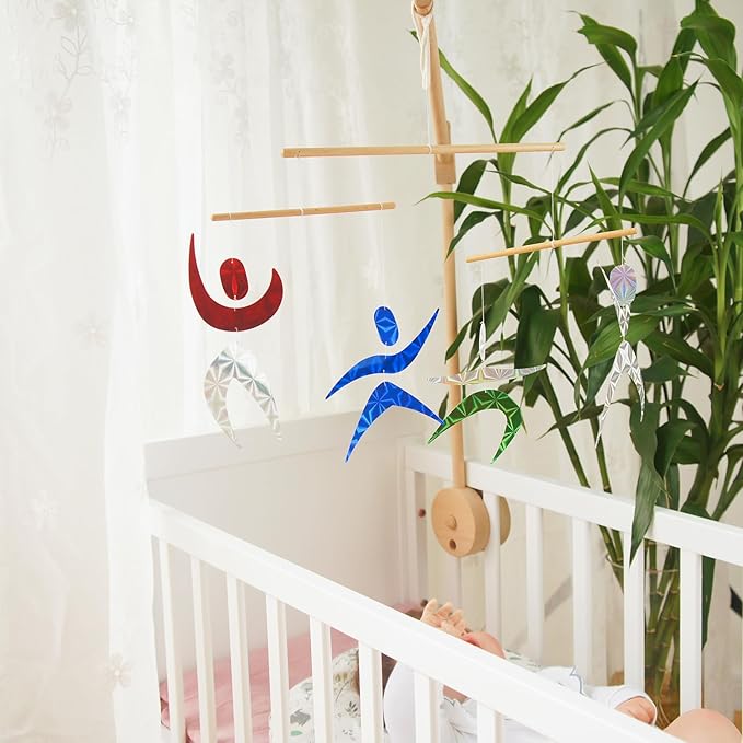 Color Dancers Hanging Mobile,Montessori Mobile, Infant Toy, Baby Mobile, Visual Tracking, Newborn Toy