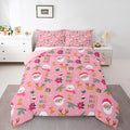 Feelyou Santa Claus Comforter Set Toddler Size Xmas Bedding Set for Kids Boys Girls Christmas Decor Duvet Quilt Happy New Year Bedroom Decor Microfiber 2 Pcs with 1 Pillow Cases