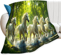 Tijuboni Horses Throw Blanket Horse Gifts for Girls Boys Women Men Kids Adults Soft Flannel Fleece Blanket for Couch Sofa Bed Home Decor 40"x50"