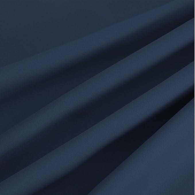 NICETOWN Navy Blue Blackout Curtains 84 inch Long, Thermal Grommet Privacy Energy Saving Shades for Bedroom, Living Room, Bathroom, Laundry, Patio, Closet - Waterproof, 2 Panels, W52 x L84