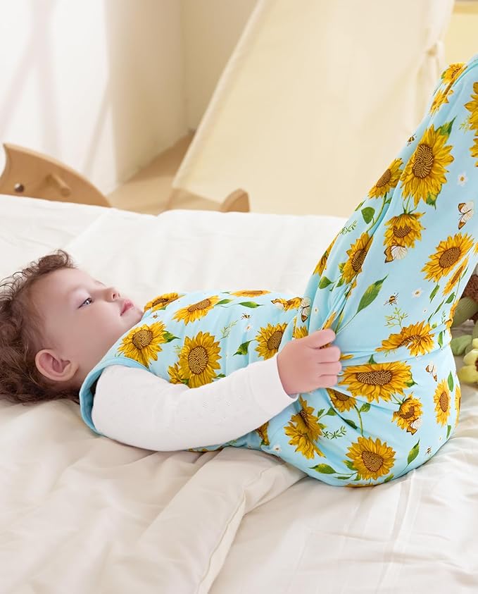 Rayon Made from Bamboo Viscose Sleep Sack 0-36 Months 1.0 Tog for Toddler and Baby sleepers 2-Way Zipper Newborn Sleep Sacks