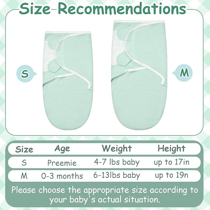 Ramede 6 Pack Preemie Swaddle Blanket with Hats Sleep Swaddle for Baby Boy Girl Preemie Newborn Sacks Soft Cotton Wearable(Alpaca,Green)