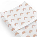 Changing Pad Cover for Baby Girls Boys, Muslin Changing Table Pad Covers with Boho Style, Neutral Color Soft and Breathable (Rainbow)