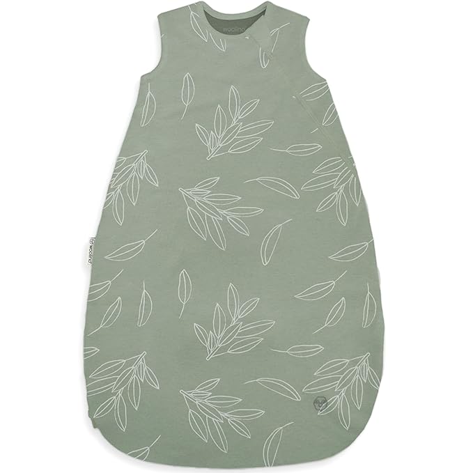 Woolino Merino Wool and Organic Cotton Baby Sleeping Bag - 4 Season Classic Sleep Sack - Two-Way Zipper Sleeping Bag for Baby and Toddler - 0-6 Months - Sage