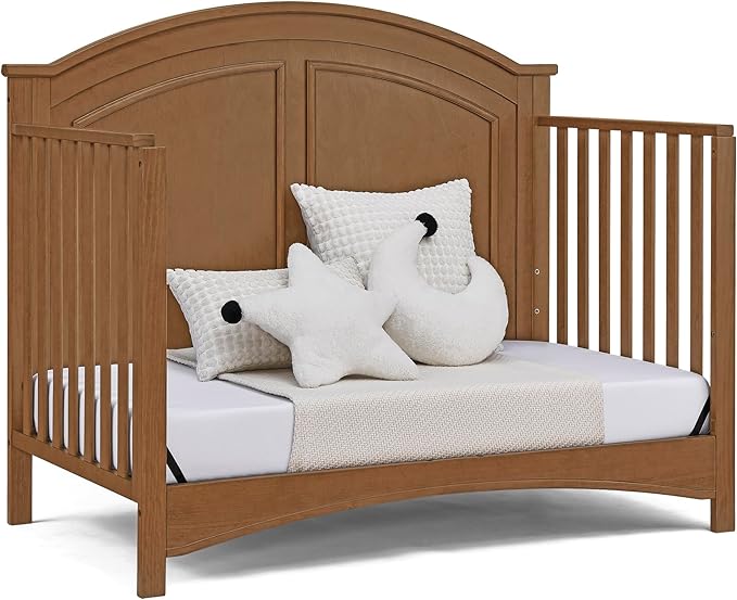 Delta Children Perry 6-in-1 Convertible Crib - Greenguard Gold Certified, Chestnut