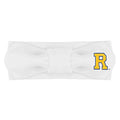Creative Knitwear Rochester Yellowjackets Infant Girls White Solid Hair Knot Headband Embroidered Logo - Size Newborn - 4T