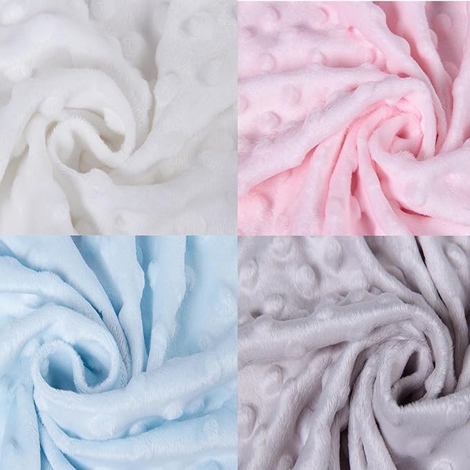 Custom Name Baby Blanket – Plush Flannel Receiving Swaddle with Double-Layer Dotted Backing – Astronauts and Blue Space Theme for Infants and Toddlers