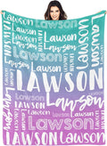 Dr.TOUGH Personalized Blankets with Name Customized Baby Blankets for Girls Boys Adults Monogrammed Blankets and Throws Christmas Birthday Mothers Valentines Day Gift (Z-Colorful 08, 30''×40'')