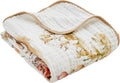 Luxury Muslin Baby Blanket, Cozy Swaddle, 6-Layer Cotton Receiving Blanket for Newborn Infant, 43x43 Inch Lightweight Breathable Crib Blanket, Nursery Stroller Toddler Quilt, Rabbits