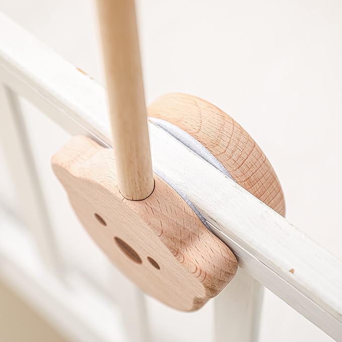 Baby Crib Mobile Arm,HBM 28-33inch Wooden Mobile Arm for Crib Mobile Hanger for Crib Baby Girl Nursery Decor
