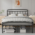 Metal Full Size Bed Frames with Headboard, 1500 Lbs Heavy Duty Bed Frames Noise-Free Design & 12" Underbed Storage,No Box Spring Needed/Tool-Free 30 Mins Assembly