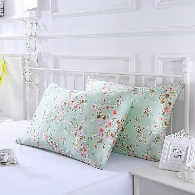 SLPBABY Silk Pillowcase for Hair and Skin with Hidden Zipper Print (Standard(20''x26''), Pattern27)