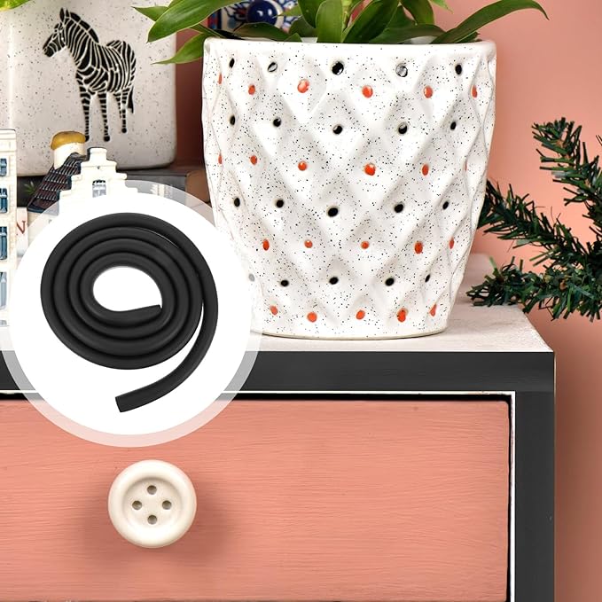 YARNOW 3pcs Black U-Shaped Corner Protector Bumper Strips for Furniture Edge Safety Guards Table and Desk Proofing Padding for Nursery Kitchen Preschool Glass Tables and Bedroom Use