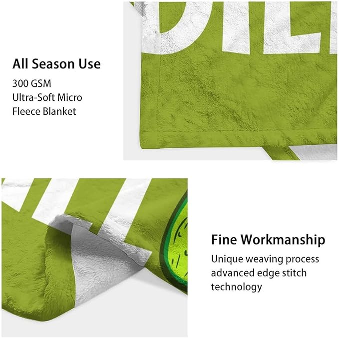 Pickle Throw Blanket for Baby - 30x40 Inches Lap Size - Soft Fluffy Cozy Blankets Gift - Green Funny Blanket Throws for Couch, Work