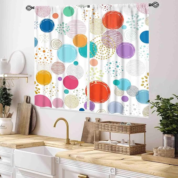 Rainbow Curtains for Girls Bedroom, Boho Rianbow Quotes Inspirational Motivational Positive Colorful Galaxy Pink Purple Window Drapery for Baby Kids Living Room Nursery Classroom, 84"x63" Inch