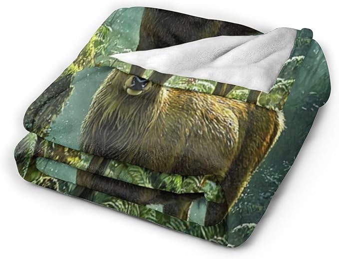 Tijuboni Forest Elk Deer Throw Blanket Deer Gifts for Girls Boys Women Men Kids Adults Soft Flannel Fleece Blanket for Couch Sofa Bed Home Decor 40"x50"