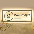 Custom Backlit Acrylic Logo Sign, Light Up Signs - Personalized Illuminated Logo Sign with Floating Acrylic Design for Retail Stores, Restaurants, Offices, and Hair Studios, Rectangle Shape
