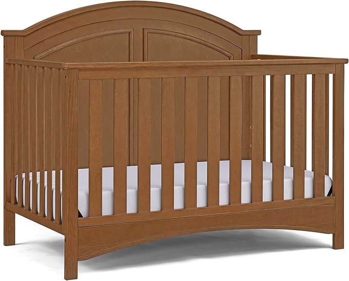 Delta Children Perry 6-in-1 Convertible Crib - Greenguard Gold Certified, Chestnut