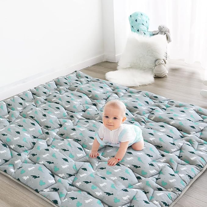 Baby Play Mat for 71'' x 59'' Playpen, Playmat for Babies and Toddlers Large & Thick, Non Slip Baby Play Mats for Floor, Kids Play Mat for Playpen Easy Clean, Foam Play Mat, Grey