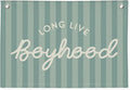 Long Live Boyhood Banner, Boy Nursery Decor, Canvas Banner Wall Hanging Flag Decor for Nursery Playroom Toddler Room, Boys Kids Room - Blue