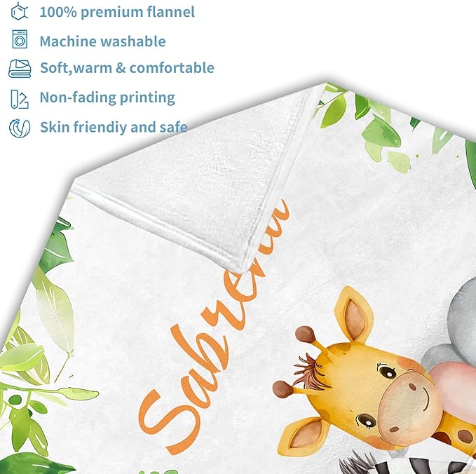 Custom Baby Blanket,Personalized Blankets for Kids with Names,Customized Blankets with Name for Boy,Personalized Baby Blanket for Girl Customized Blanket,Gift for Birthday Christmas(30"X40")