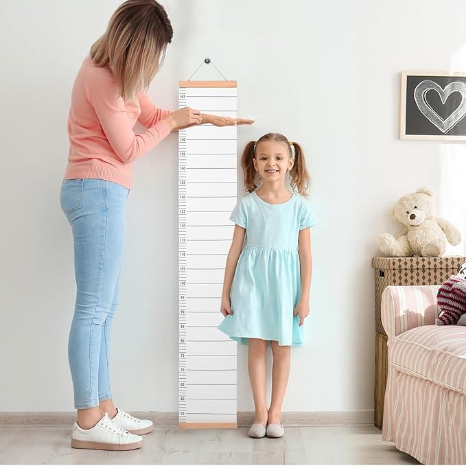 Removable Hanging Height Ruler Growth Chart for Wall Decor Oversize Measurement Chart for Tracking Development and Growth Recording
