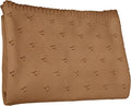 Baby Knit Blanket, 100% Cotton Eyelet Patterns, Soft, Cozy, Lightweight Swaddle for Newborn & Infant Swaddling Beige Neutral, Perfect Baby Shower Ideas Mocha 28x36