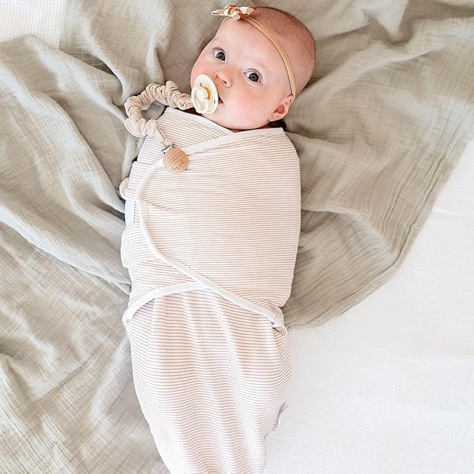 Ely's & Co. Muslin Swaddle Blanket 2-Pack — 100% Cotton Muslin Extra-Large Swaddle Blankets (47” x 47”) Solid + Printed (Sage Pear)