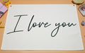 I love You Rectangular Canvas Banner-Boho Flag Wall Decor for Boy Girl Kids Friends,Nursery Babyroom Above Crib Bedroom Living Room Office-Baby Growth Stuff-Baby Shower Birthday Christmas Gift