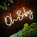 Oh Baby Sign for Wall Decor Led Neon Lights for Teen Bedroom Decor Art Light Up Letters Oh Baby Neon Neon Signs for All Party Room Decorations USB 5v 21.7x10 Inch (warm white)