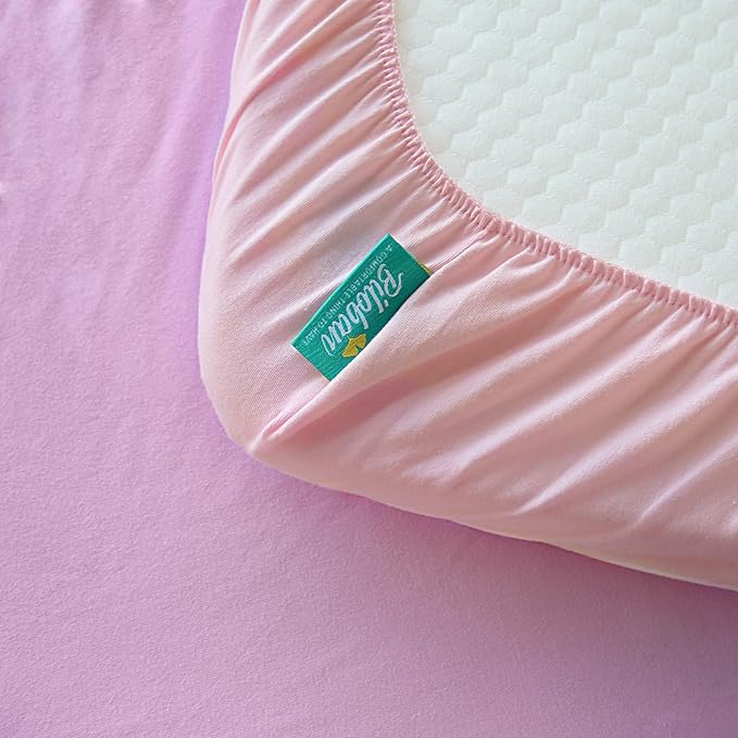 Bassinet Sheets Fit for Dream On Me Traveler/Skylar/Waves Bassinet Bedside Sleeper,100% Cotton, 2 Pack, Ultra Soft Bassinet Sheet, Pink and Violet