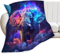 Tijuboni Elephant Throw Blanket Elephant Gifts for Girls Boys Women Men Kids Adults Soft Flannel Fleece Blanket for Couch Sofa Bed Home Decor 40"x50"