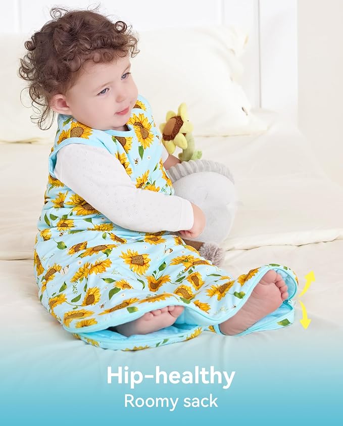 Rayon Made from Bamboo Viscose Sleep Sack 0-36 Months 1.0 Tog for Toddler and Baby sleepers 2-Way Zipper Newborn Sleep Sacks