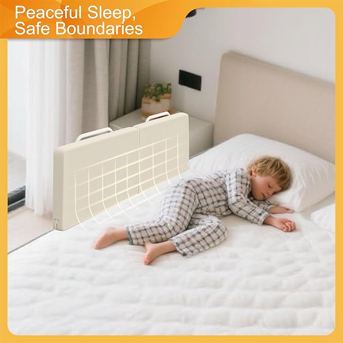 Bed Rail for Toddlers, Adjustable Baby Bed Rail Guard for Twin and Full Size Beds, Bed Safety Rails for Children with Non-Slip Base, Removable Washable Cover, Easy Installation (1 Pack)