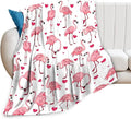 Flamingo Blanket for Girls, Women, and Kids - Soft Warm Cozy Fleece Throw for Couch, Sofa, Bed - Pink Gift for Flamingo Lovers - 60"x80"