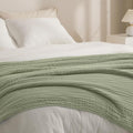 PHF Cooling Muslin Blanket Queen Size 90"x80", 6-Layer Lightweight Gauze Blanket Made from 35% Rayon Derived from Bamboo & 65% Cotton, Breathable & Ultra Soft Cozy, Aesthetic Home Decor, Tea