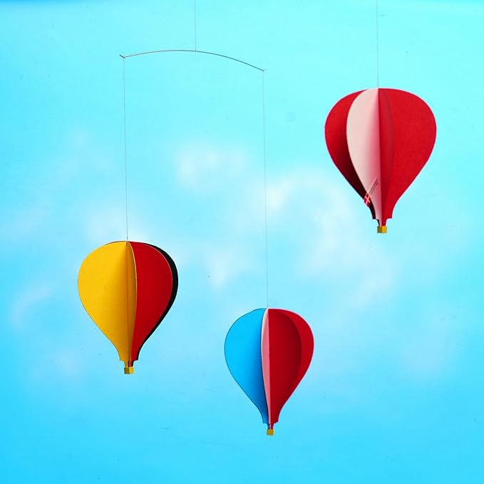 Balloon 3 Hanging Nursery Mobile - 18 Inches - High Quality - Handmade in Denmark by Flensted