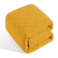 BEDSUM 100% Brushed Microfiber Down Alternative Toddler Comforter, Ultra Soft Lightweight and Warm Breathable Crib Quilted Blanket for Nursery Stroller Bed, 39x47 Inches, Yellow