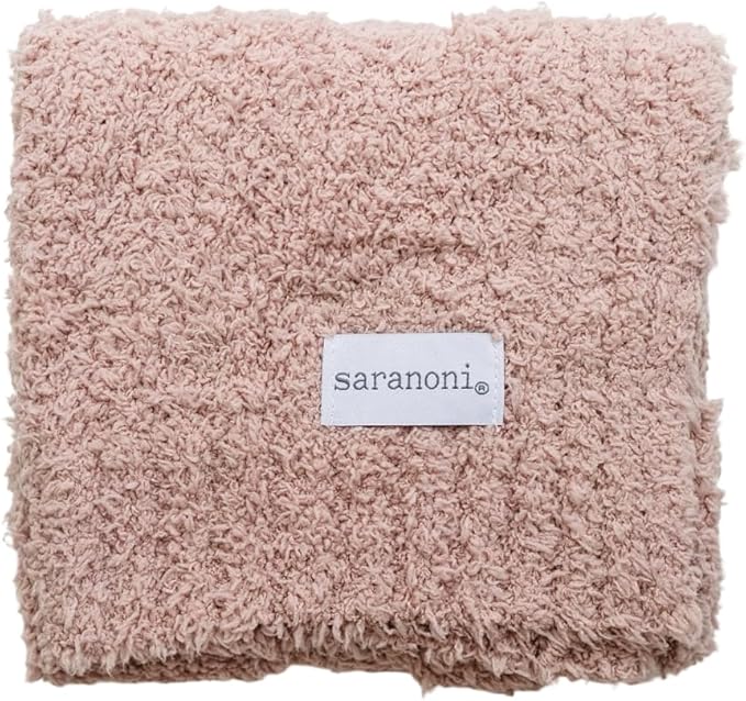 SARANONI Bamboni Baby Blanket | Luxury Plush Super Soft Blanket | Breathable Comfort Infant Baby Blankets for Boys & Girls | Pink, Mini - 15” x 20”