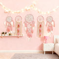 Dream Catcher Wall Decor,Large Boho Dream Catcher with Luxurious Feathers & Beads, Handmade Wall Hanging for Bedroom, Nursery, Living Room, Gift Ready for Girls & Adults (Pink)