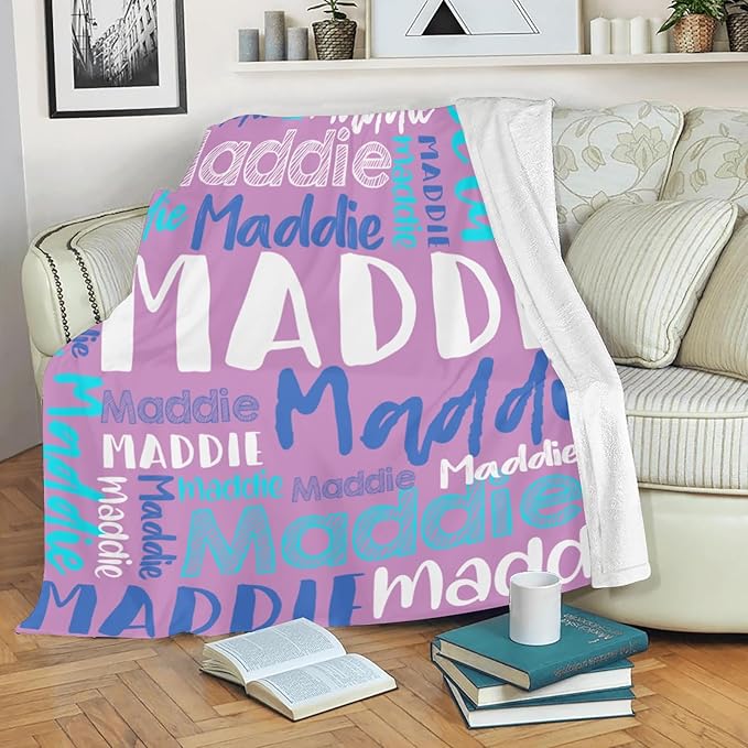 Dr.TOUGH Personalized Blankets with Name Customized Baby Blankets for Girls Boys Adults Monogrammed Blankets and Throws Christmas Birthday Mothers Fathers Valentines Day Gift (Grass-Green,30''×40'')
