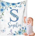 Ships Next Day, Personalized Baby Blankets, Custom Baby Blanket with Name for Girls,Gift for Chrismas Birthday Memorial Day, Customized Flannel Blanket for Kids Adults 40"X50"