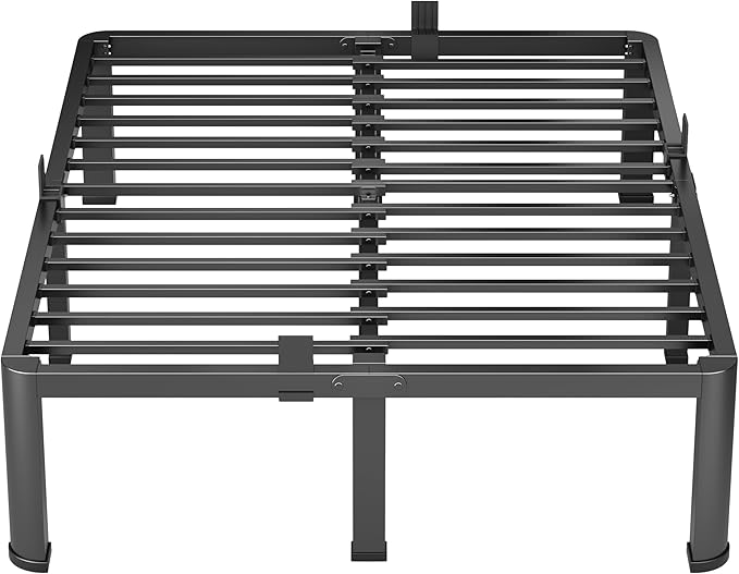 12 Inch Queen Heavy Duty 3500 lbs Bed Frame with Round-Corner Legs & Anti-Squeak Design – Quick Assembly Metal Platform, No Box Spring Needed