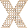Large Boho Wooden Rattan Letters 12 inch for Nursery Decor Wood Letter X Wall Decors for Baby Girl Boy Bedroom Home Rustic Name Sign Birthday Wedding Decorative Letters