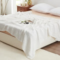 Love's cabin 6 Layer 100% Cotton Muslin Blanket, 108"x90" Muslin King Size Blanket for Bed Couch, Lightweight and Breathable Cotton Gauze for Adult, White