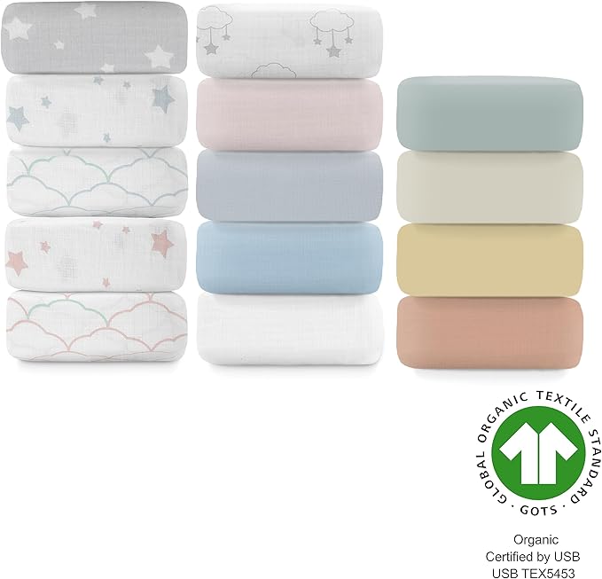 Newton Baby Fitted Crib Sheet (2-Pack) - Ultra Breathable and Soft, Organic Cotton, Fits All Standard Cribs, Pink