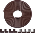 Foam Corner Protector Edge and Corner Guard, with 19 feet Length Foam Safety Bumpers, Baby Proofing Safety Table Corner Protectors (Coffee)