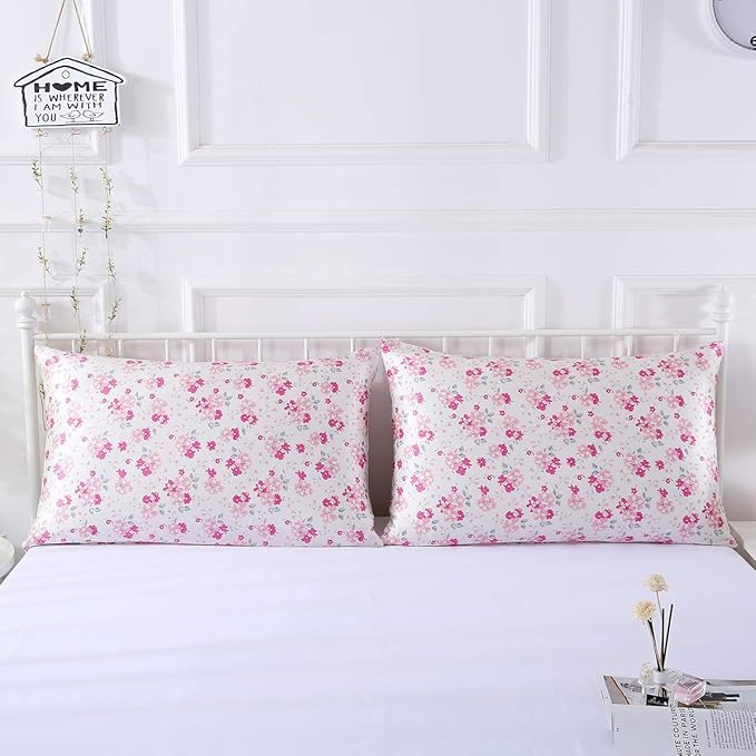 SLPBABY Silk Pillowcase for Hair and Skin with Hidden Zipper Print (Queen, Pattern29)